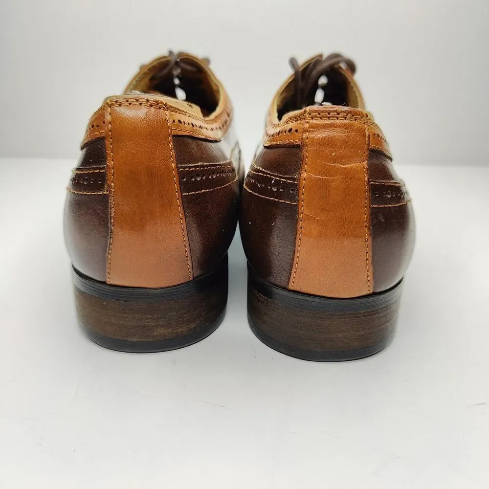 J.M. Weston Shoes Cap Toe Oxford Brown Leather Mens Size US 7 EU 40